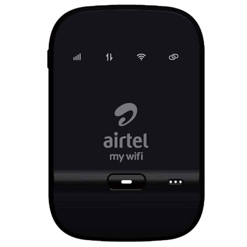 Airtel My Wi-Fi 150Mpbs Black 4G Hotspot Support with 2300mAh Battery Data Card, AMF-311WW