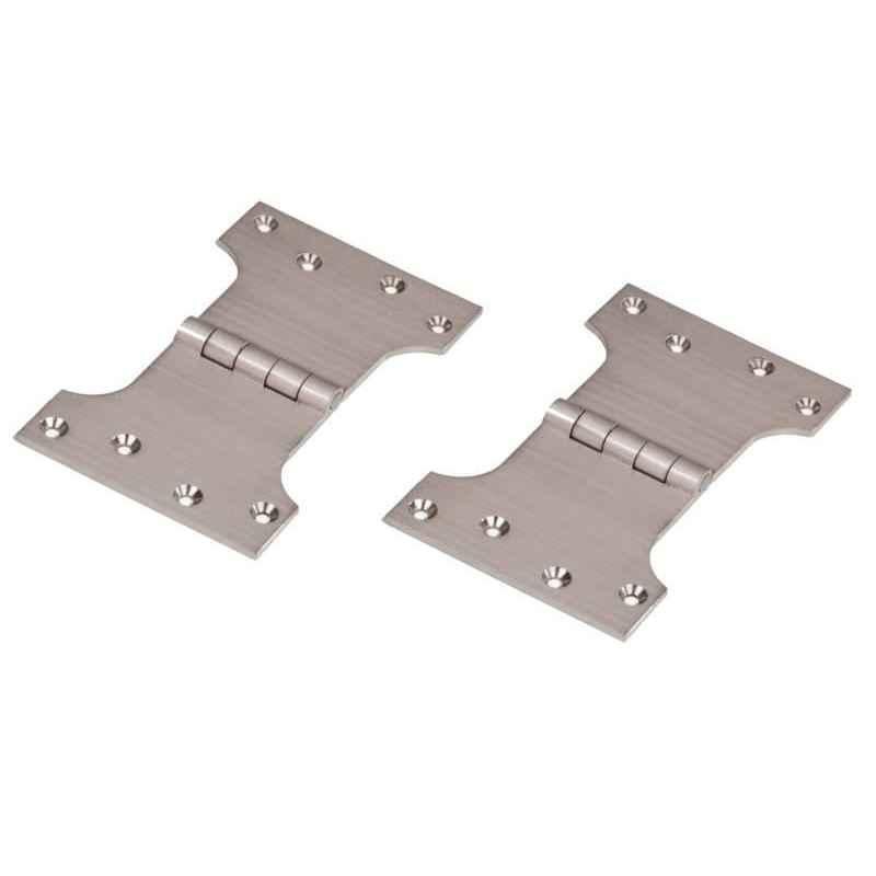 Smart Shophar 5x4x3 inch Stainless Steel Silver Parliament Hinge, SHA40HG-PARL-SL5X4X3-P2 (Pack of 2)