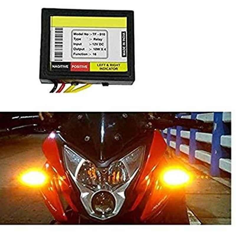 AOW Universal Bike Hazardious Flasher with On-Off Switch for All LED/Bulb Indicators K-30