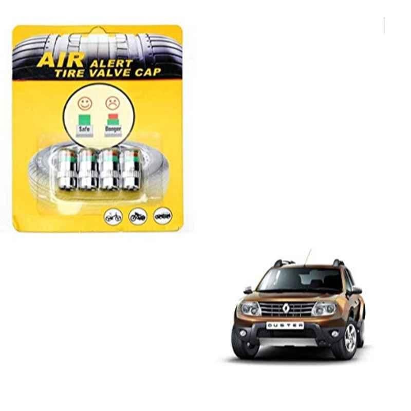 Kozdiko 4 Pcs Iron Air Pressure Alert Car Tyre Valve Caps Set for Renault Duster, Koz-22523