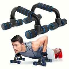 Shopeleven 2 Pcs 120kg PVC Black Push Up Stands Set for Men & Women
