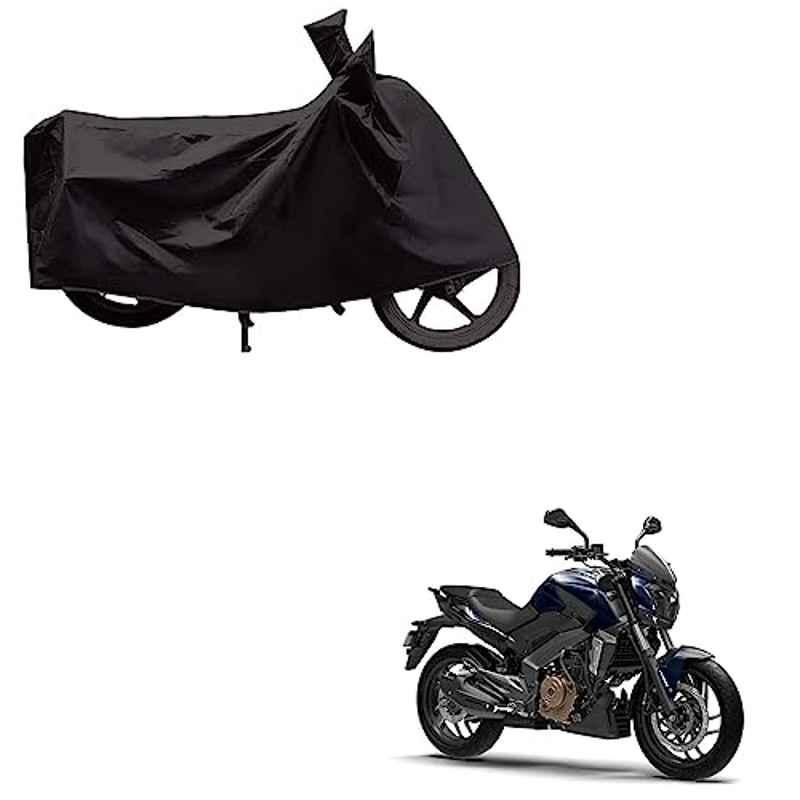 Kozdiko Polyester Black Dust & Waterproof Bike Body Cover with Mirror Pockets for Bajaj Dominor 400