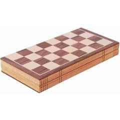 Matrica 13x13 inch Wooden Brown Magnetic Folding Chess Board with 3cm Chess Pieces