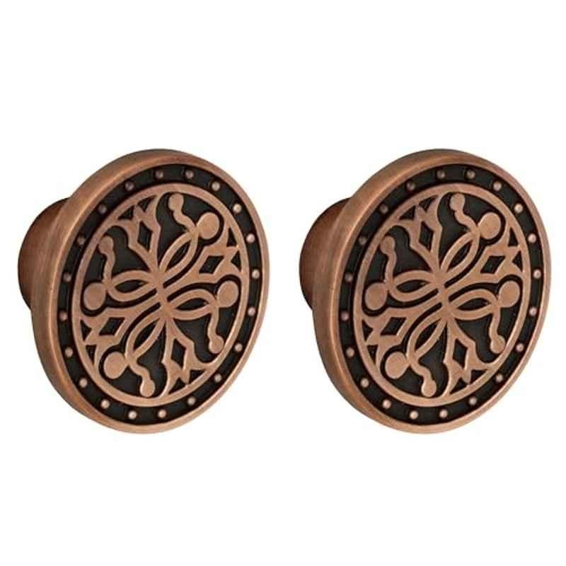 Plantex Knobs for Drawer/Round Drawer Knobs/Knobs for Cabinets/Pull-Push Knobs for Kitchen/Bedroom Drawer (Pack of 2) DTK-301, Antique Copper