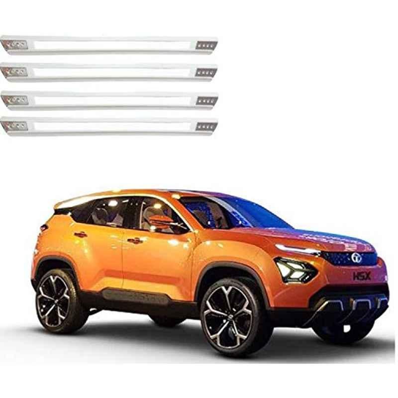 Kozdiko 4 Pcs Designer White Dotted Bumper Protector Set for Tata Harrier H5X
