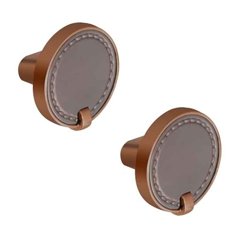 Plantex Knobs for Drawers/Drawer Knobs/Round Knob for Cabinets/Pull-Push Knob for Kitchen/Bedroom/Drawer (Pack of 2) Rose Gold & Satin Black