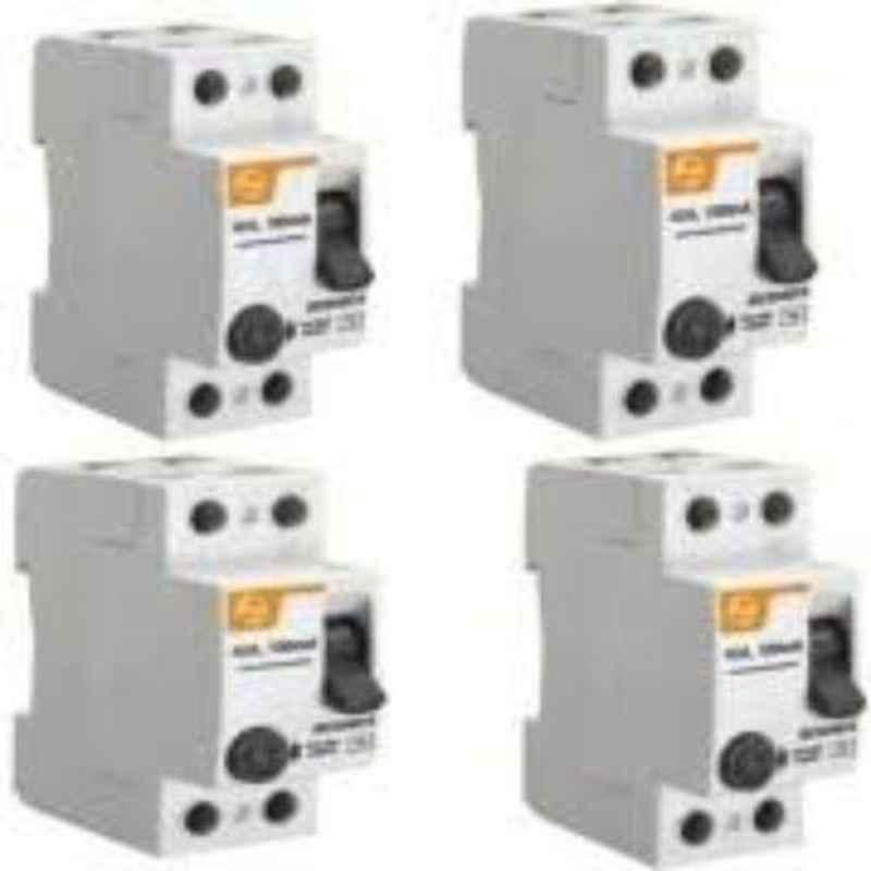 L&T 100mA 63A Double Pole RCCB, BG206310