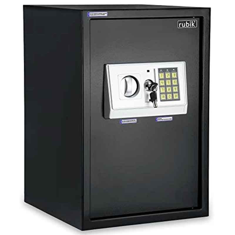 Rubik 30x35x50cm Alloy Steel Black Safe Box Large for Home Office with Digital Combination Lock and Emergency key