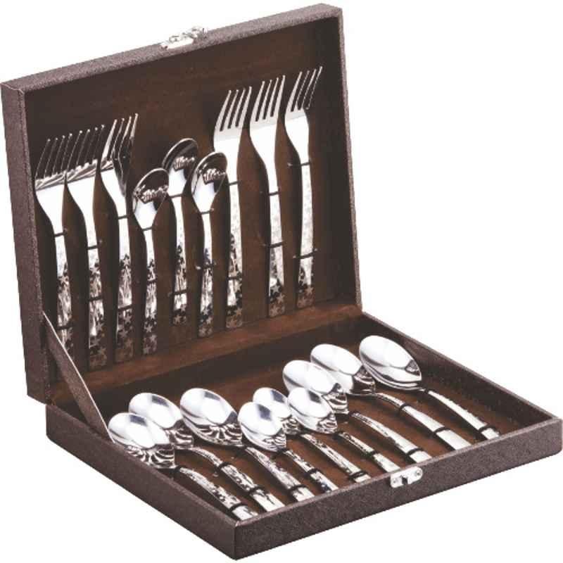 Steel Edge 18 Pcs Stainless Steel Twinkle Cutlery Set with Box