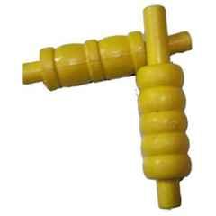 Khelo Meerut 2 Pcs 5cm Wooden Brown Cricket Bails Set