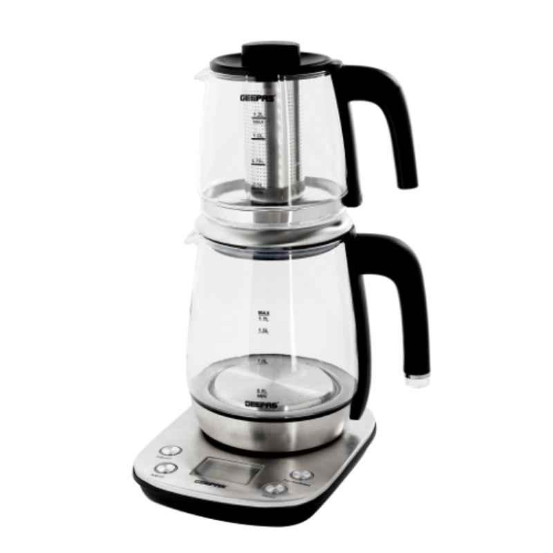 Geepas 950W 1.7 & 1.2L 2 in 1 Digital Tea Maker, GTM38046