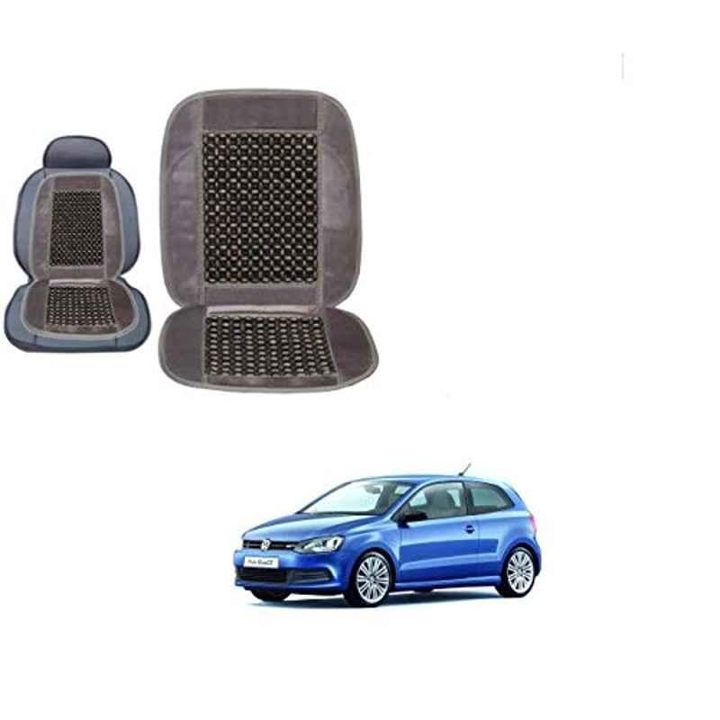 Kozdiko Wooden Bead Seat with Grey Velvet Border for Volkswagen Polo GT