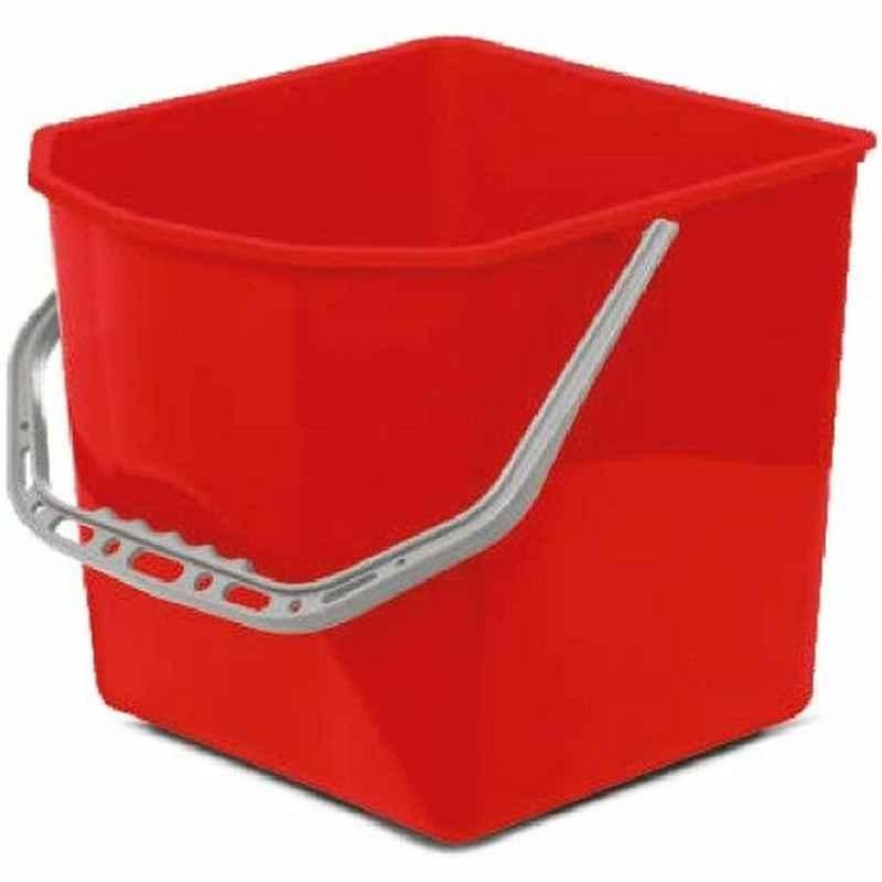 Intercare Multipurpose Bucket With Handle, Plastic, 25 L, Red