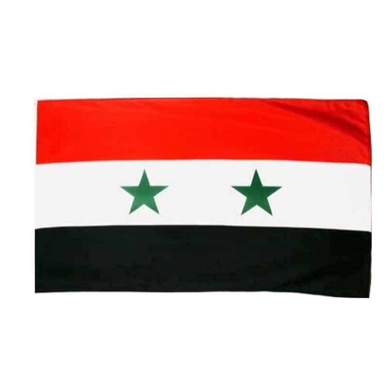 AZ Flag 90x60 cm 100D Polyester Syria Flag with Eyelets