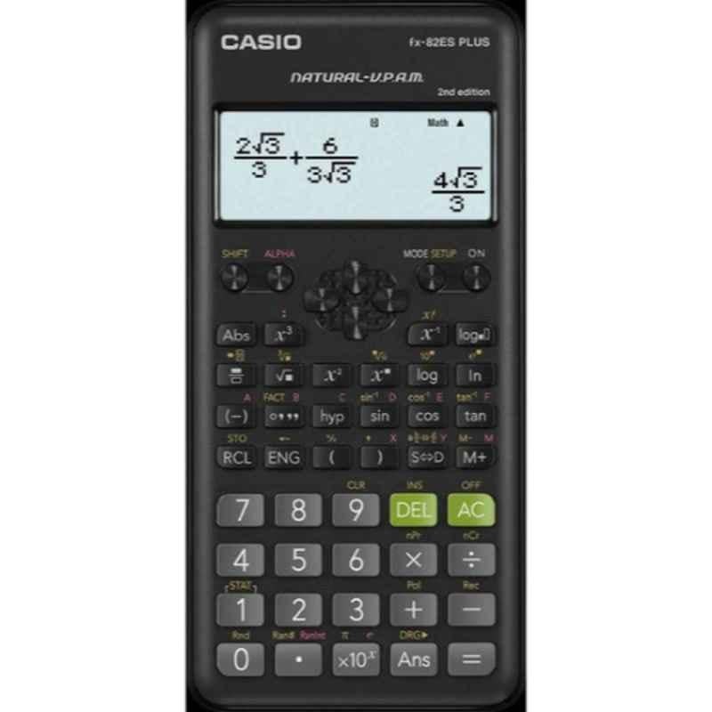 Casio FX-82ES Plus 161.5x77x13.8mm Plastic Black 2nd Edition Scientific Calculator