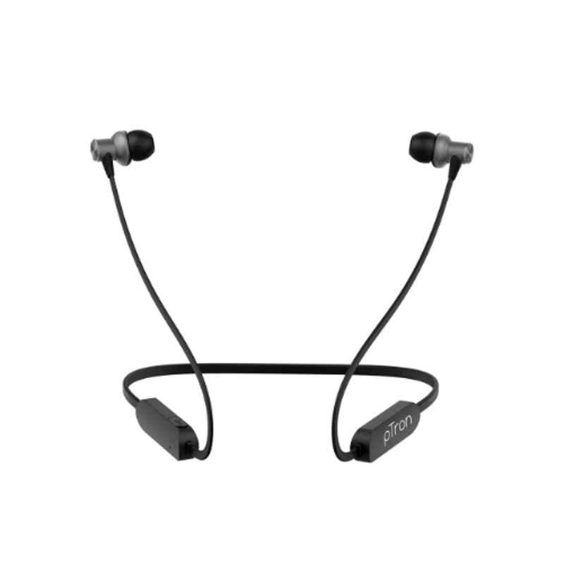 Ptron Avento Classic Black & Grey Bluetooth Wireless Earphones
