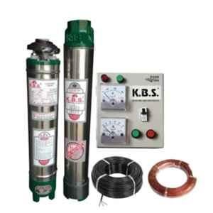 KBS V4 2HP 25 Stages 500 ft Head Borewell Water Submersible Pump with Panel