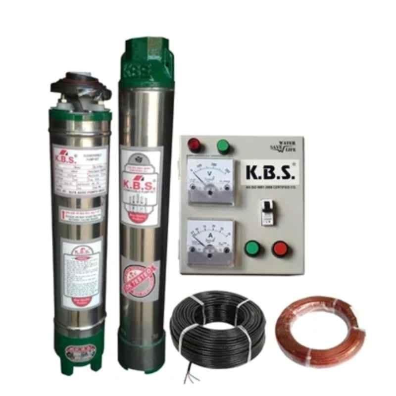KBS V4 2HP 25 Stages 500 ft Head Borewell Water Submersible Pump with Panel