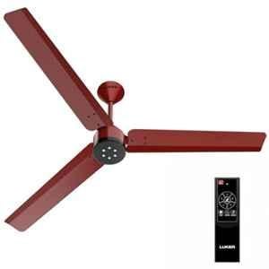 Luker Size Zero Neo 32W 350rpm Coral Red 3 Blade BLDC Ceiling Fan with Remote & 3 Years Warranty, Sweep: 1200 mm