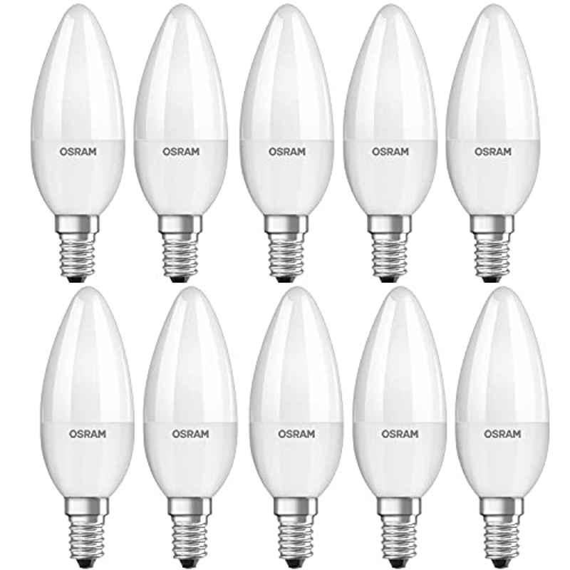 Osram 5.5W 2700K Dimmable Candle LED Bulb (Pack of 10)