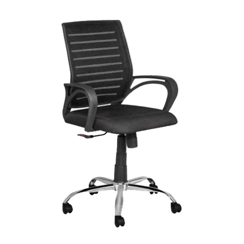 Mango Blossom Vicenza Medium Back Mesh Black Office Chair