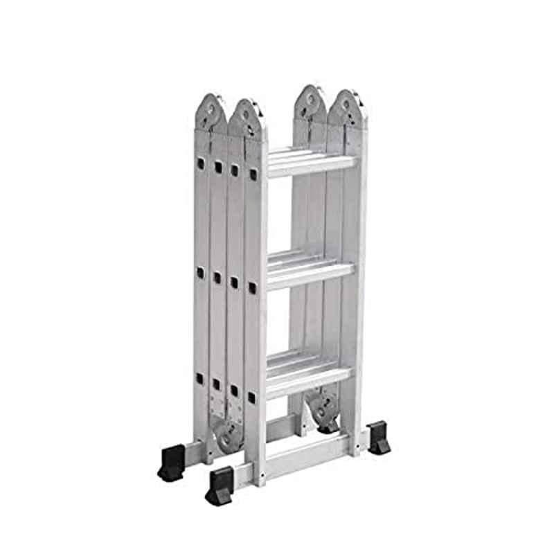 Egardenkart 3.7m 12 Steps Aluminum White Multipurpose Ladder
