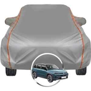 Allextreme Polyester Grey Car Cover with Triple Stitched Reflective Piping for Maruti Suzuki Victoris Fits All Model & Year, MRT-SZK-VTR