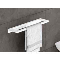 Plantex 20 inch Acrylic Towel Hanger for Bathroom/Towel Rod for Kitchen/Napkin Holder/Stand/Towel Bar for Bathroom (VIW-126, White)