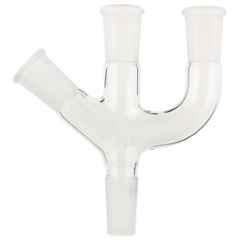 ABGIL B-40 Borosilicate 3.3 Glass Four Way Claisen Adapter with Two Parallel & One at Angle Neck, ABG206