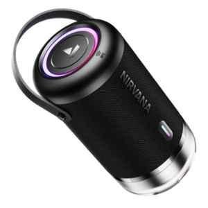 Boat Nirvana Luxe 100W 2026 Launch 360 Surround Sound Charcoal Black Portable Bluetooth Speaker with Spatial Audio, 15hrs Battery, Broadcast, App Support & NFC Pairing