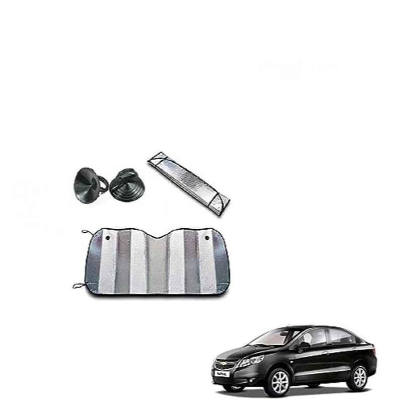 Kozdiko Aluminium Foil UV Protection Silver Windshield Sun Shade for Chevrolet Sail