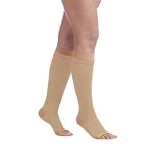 Comprezon 2110-004 Classic Varicose Vein Class-2 Beige Below Knee Stockings, Size: L