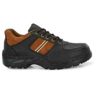 ArmaDuro AD1025 Black & Tan Leather Steel Toe Safety Shoes, Size: 9