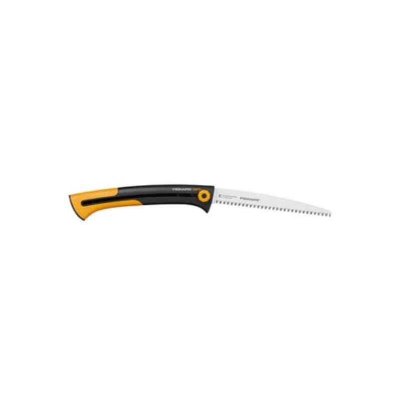 Fiskars 16cm Black Yellow & Silver Builders Saw with Belt Clip, ACE-272090