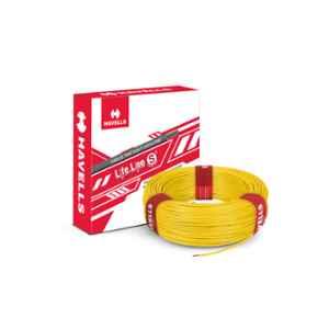 Havells Life Line 1.5 Sqmm Yellow Single Core FR PVC Copper Insulated Flexible Cable, Length: 90 m