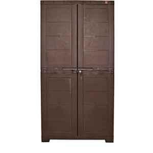 Cello Novelty 37x59.5x122.5cm Plastic Brown 2 Doors Cupboard