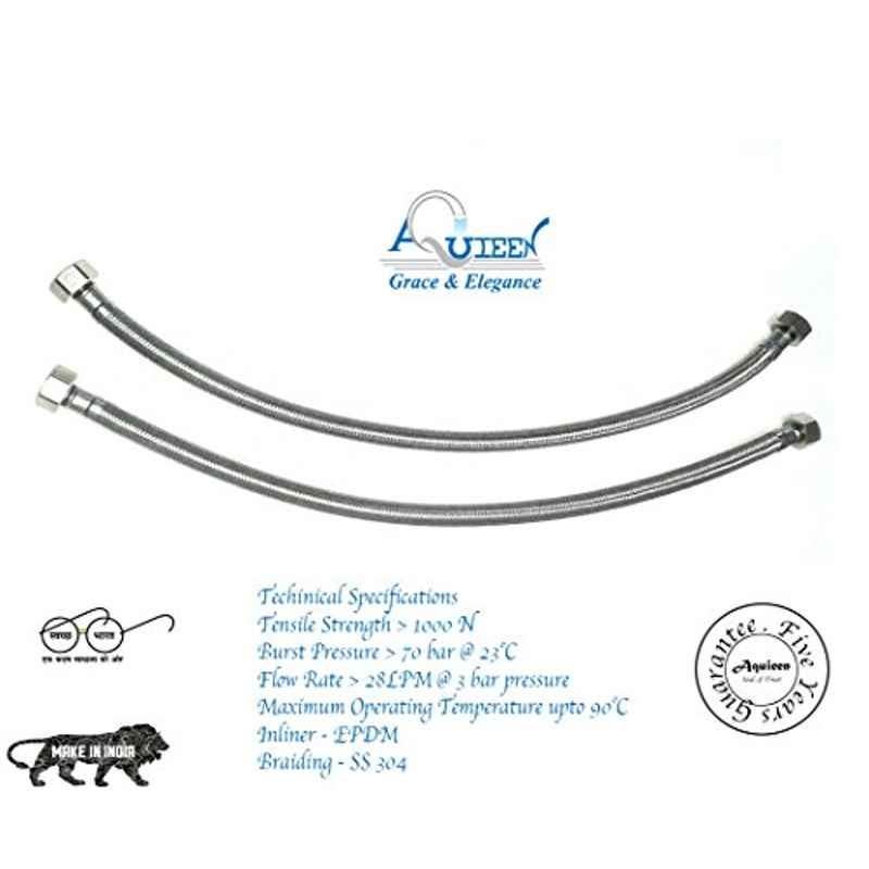 Aquieen 30 inch Stainless Steel 304 Connection Hose (Pack of 2)