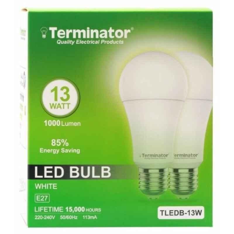 Terminator 13W 220-240V E27 6500K White LED Bulb, TLEDB-13W-2