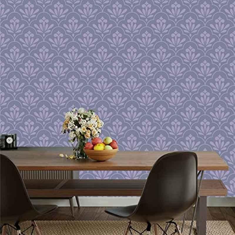 Purple Damask Fabric Wallpaper and Home Decor  Spoonflower