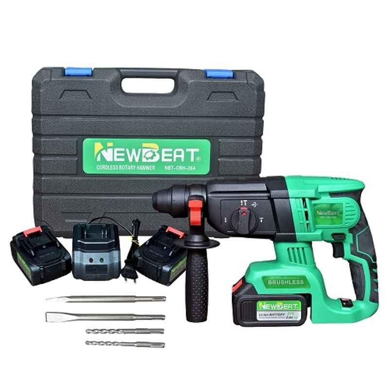 New Beat NBT-CRH-26A 21V 26mm 3 Mode SDS Plus Cordless Rotary Hammer Drill Machine with 1 Year Warranty