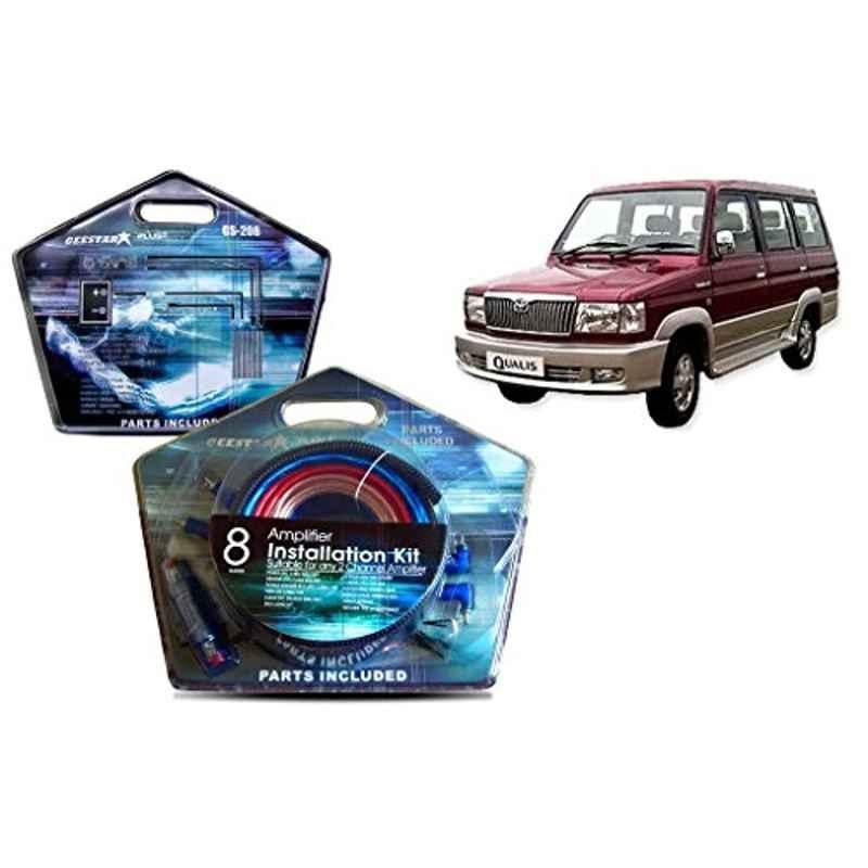Auto Pearl Geestar Plus 8 Guage 2 Channel Amplifier Full Installation Kit for Toyota Qualis, GS-208