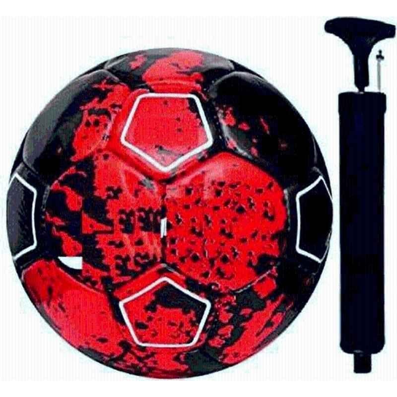 KLI CR7 RONALDO BLACK/RED FOOTBALL WHIE Pump Football, Size: 5 (Standard) (Pack of 2)