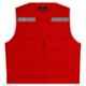 Superb Uniforms Cotton Red High Visibility Construction Vest Jacket, SUWHVV/R/002, Size: 2XL