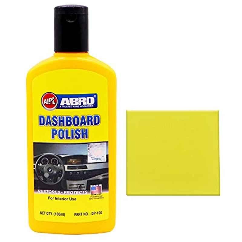 Abro Dp-100 Car Dashboard Polish With Cleaning Foam Sponge Multipurpose Suv Interior Surface Cleaner & Shine Protectant For Leather, Pu & Vinyl (100ml)