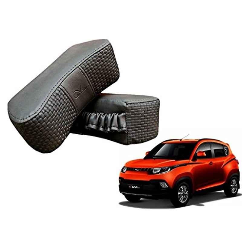Kozdiko 2 Pcs Memory Foam Grey Luxurious Neck Rest Cushion Pillow Set for Mahindra Kuv 100