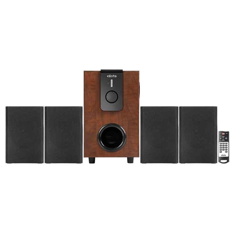 Elista 4.1 Channel Brown Bluetooth 5.1 Multimedia Speaker, PEARL-41-AUFTB