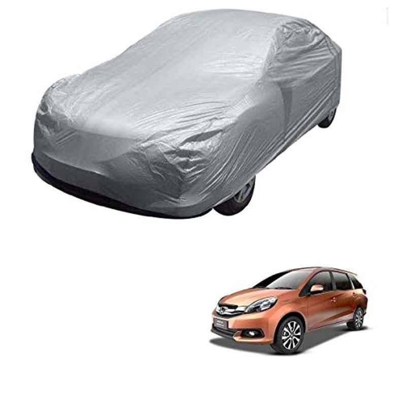 Kozdiko Silver Matty Car Body Cover with Buckle Belt for Honda Mobilio