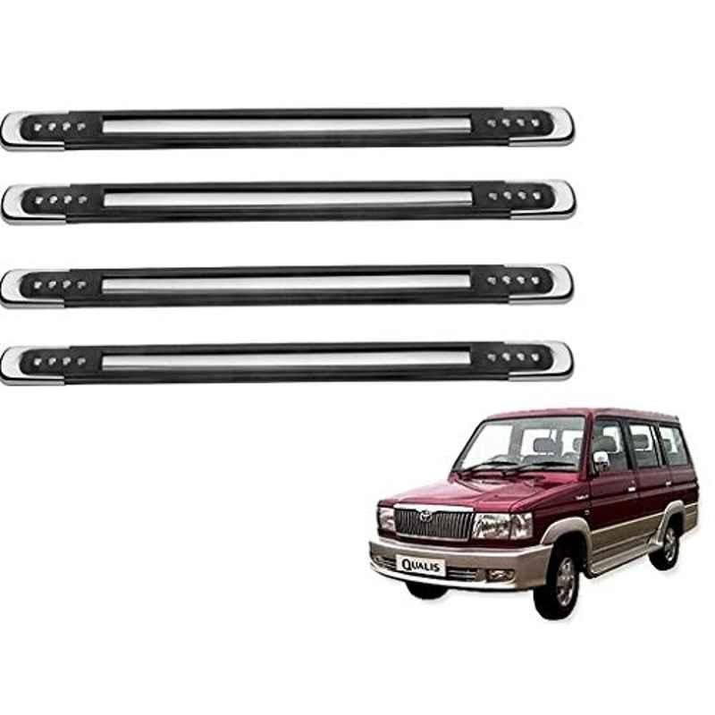 Kozdiko 4 Pcs Designer Black Bumper Protector Set for Toyota Qualis, Koz-65961