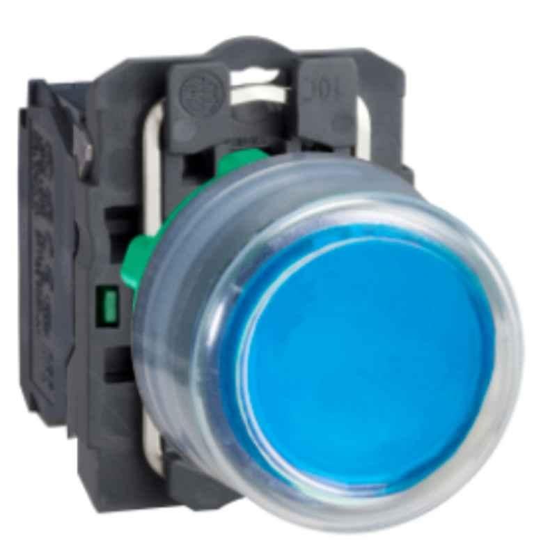 Schneider Harmony 600V 1-NO Plastic Blue Spring Return Push Button, XB5AP61