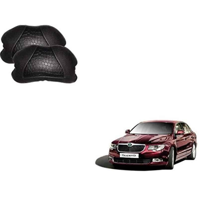 Kozdiko 2 Pcs Memory Foam Black Neck Rest Cushion Pillow Set for Skoda Superb